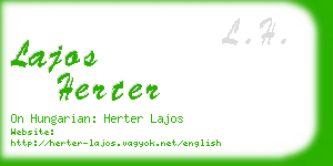 lajos herter business card